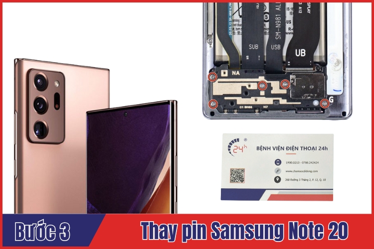 dịch vụ thay pin Samsung Note 20 chất lượng