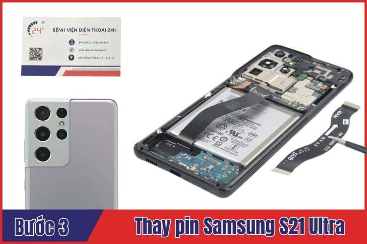dịch vụ thay pin Samsung S21 Ultra chất lượng
