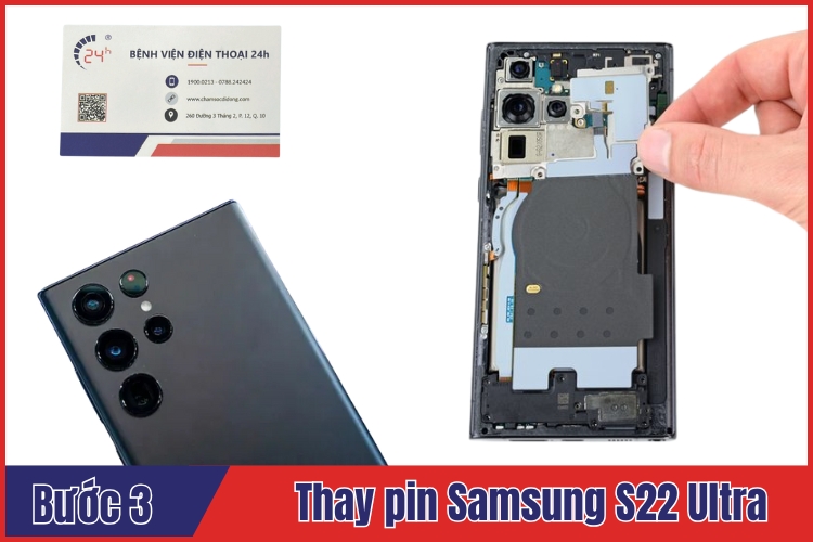 dịch vụ thay pin Samsung S22 Ultra chất lượng
