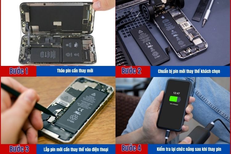 4 bước thay pin điện thoại tại Bệnh Viện Điện Thoại, Laptop 24h