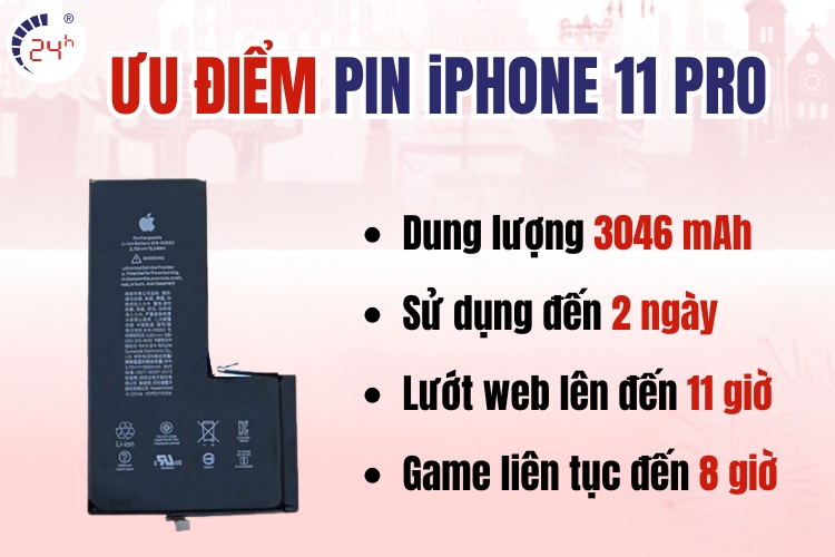 ưu điểm của pin iPhone 11 Pro
