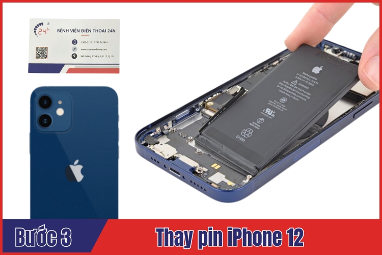 Quy trình thay Pin iPhone 12 