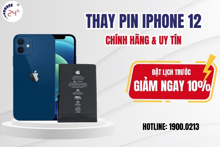 thay pin iphone 12 chính hãng giá rẻ