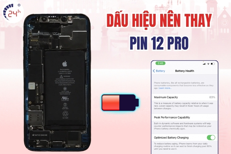 dấu hiệu nên thay pin cho iPhone 12 Pro