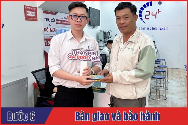 Quy trình thay Pin iPhone 13 Pro tại Bệnh Viện Điện Thoại, Laptop 24h