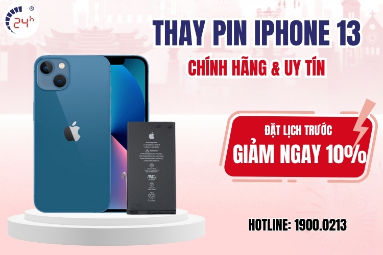 thay pin iPhone 13 chính hãng chất lượng