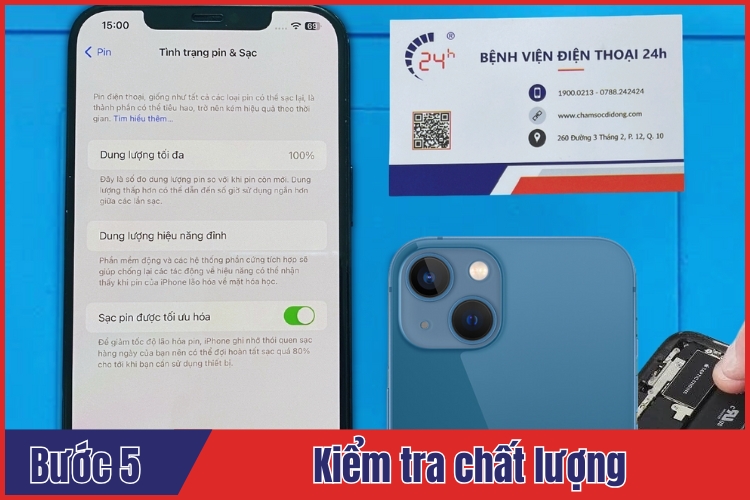thay pin iPhone 13 chính hãng