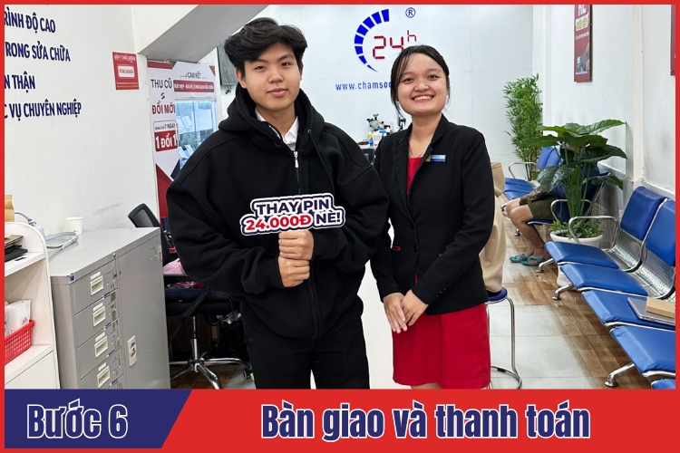 Quy trình thay Pin iPhone 14 Plus tại Bệnh Viện Điện Thoại, Laptop 24h