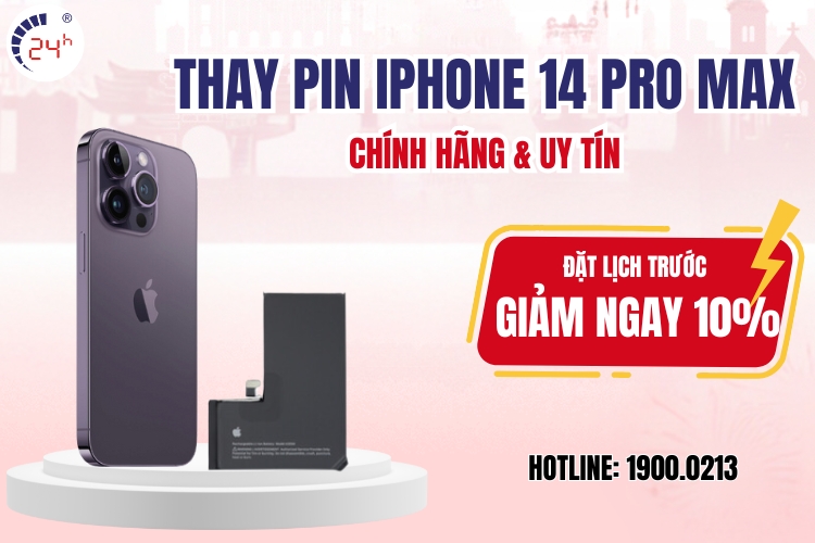 thay pin iphone 14 pro max chính hãng giá rẻ