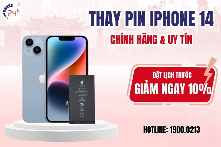 thay pin iPhone 14 chính hãng