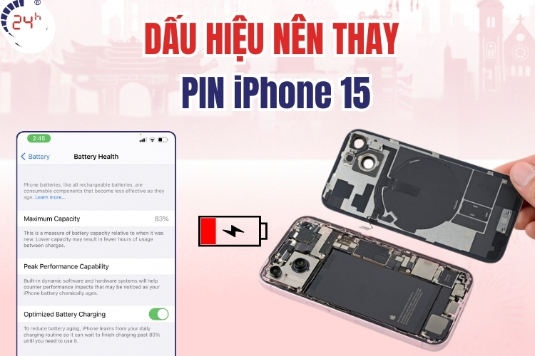 Khi nào cần thay Pin iPhone 15