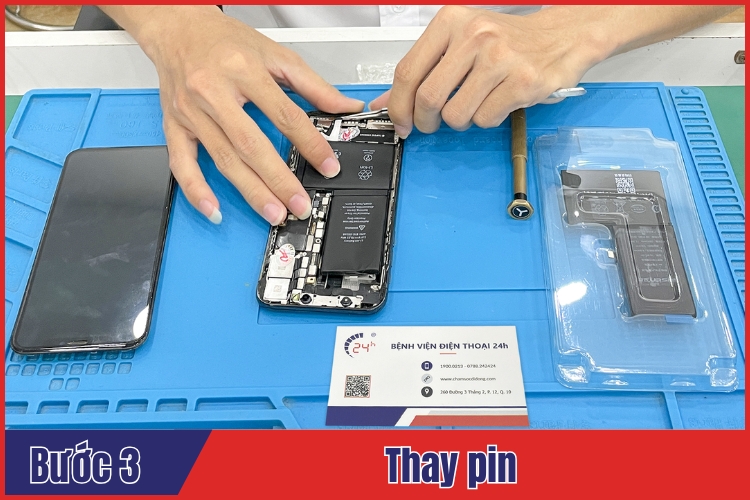 Quy trình thay pin iPhone 15
