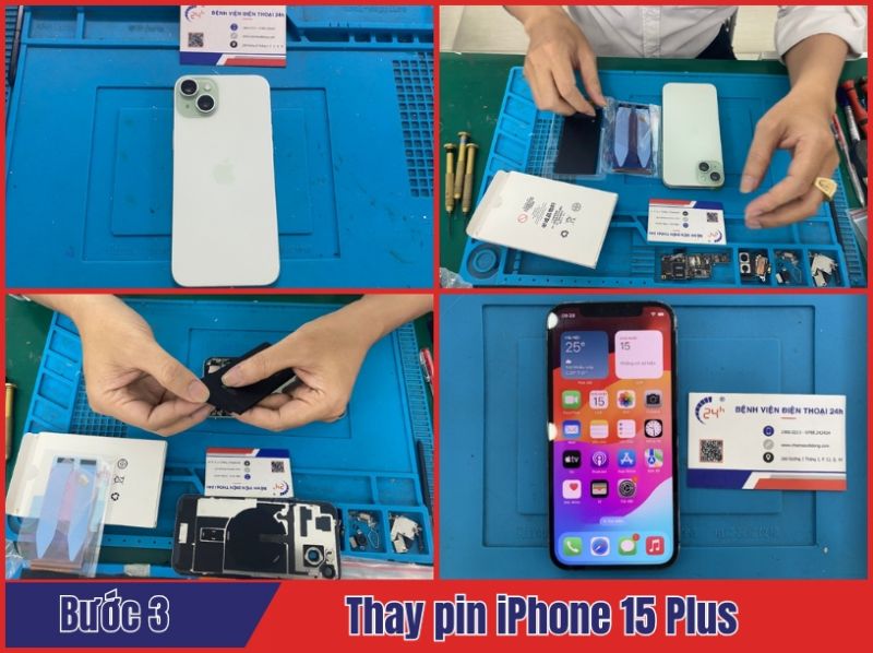 địa chỉ thay pin iPhone 15 Plus uy tín tại tphcm