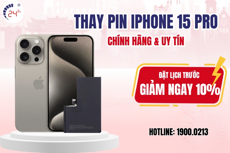 Trung tâm uy tín để thay pin iPhone 15 Pro