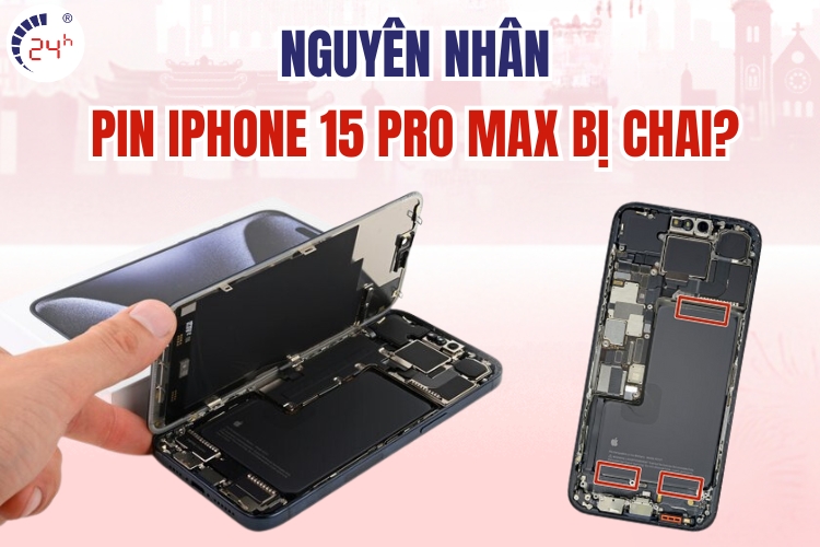 nguyên nhân khiến pin iphone 15 pro max bị chai