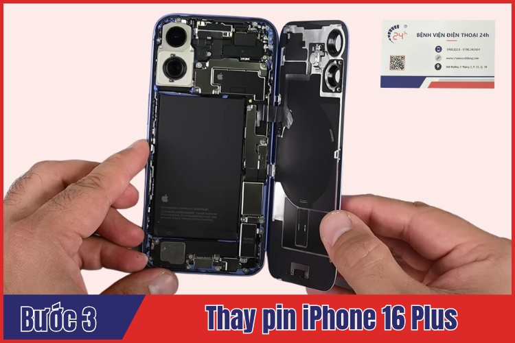 địa chỉ thay pin iPhone 16 Plus uy tín