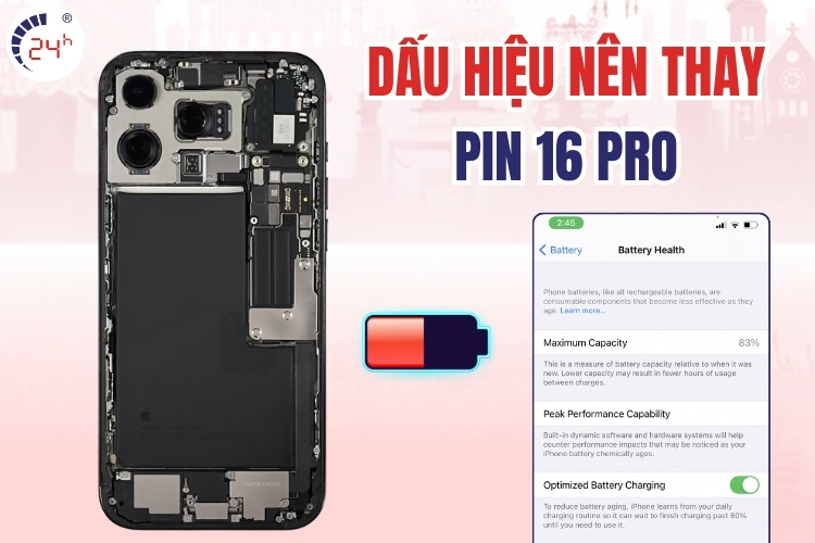 dấu hiệu nên thay pin cho iPhone 16 Pro