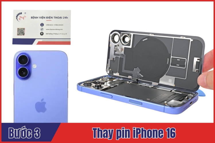 địa chỉ thay pin iPhone 16 uy tín giá rẻ