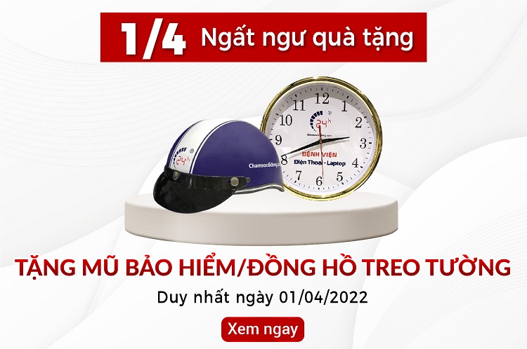Tặng nón bảo hiểm/đồng hồ treo tường