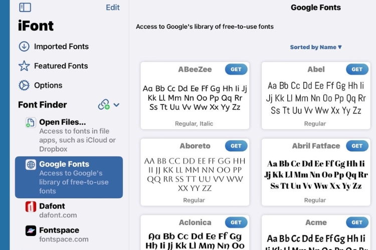 Font mới tải về chỉ chứa ở trong Tệp chứ không có trong kho dữ liệu font chữ iPad