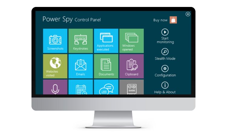 phần mềm Power Spy theo dõi màn hình máy tính 