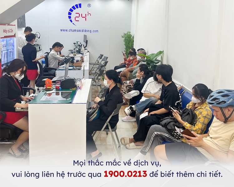Khách hàng có thể liên hệ qua hotline của Bệnh Viện Điện Thoại Laptop 24h để biết thông tin chi tiết