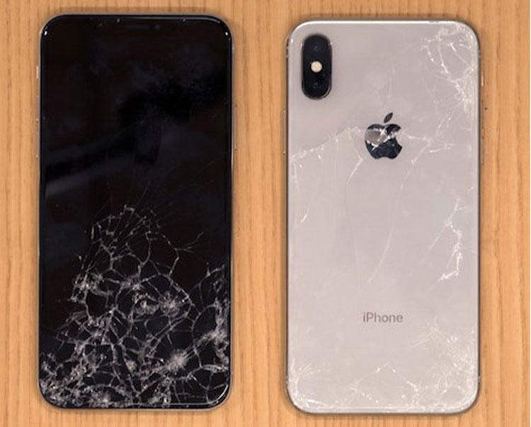 iPhone X bị trầy vỡ mặt kính