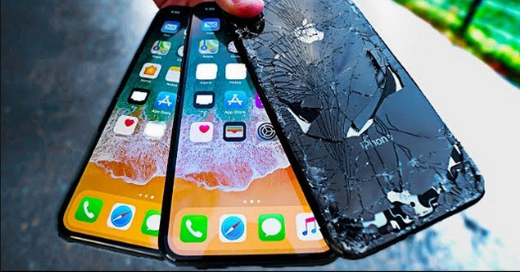 điện thoại bị vỡ nát