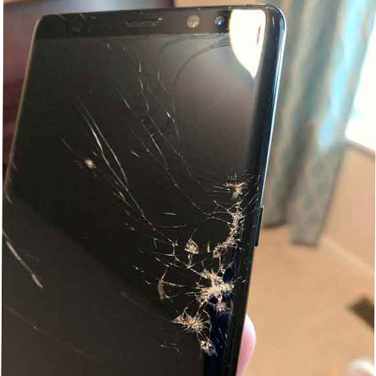 màn hình samsung note 8 bị vỡ