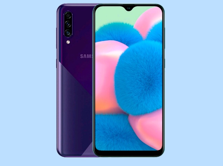 Mặt trước Galaxy A30s sở hữu tấm nền Super AMOLED