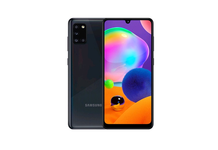 Mặt trước Galaxy A31 được trang bị một tấm nền Super AMOLED