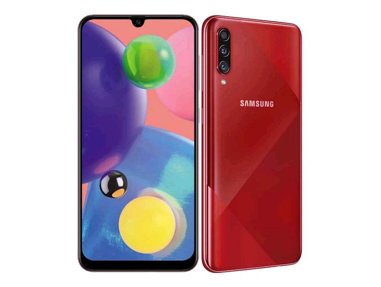 Mặt trước Galaxy A70s A707 được trang bị tấm nền Super AMOLED