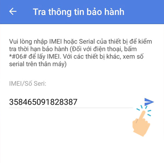 tra cứu thông tin bảo hành