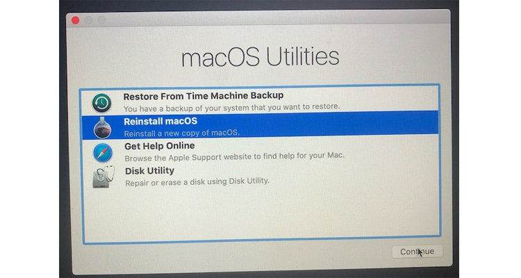 cài đặt lại macos