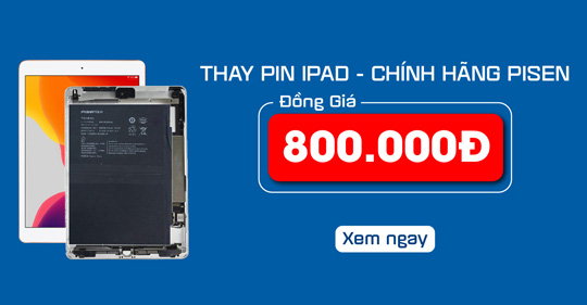 THAY PIN IPAD - CHÍNH HÃNG PISEN - GIÁ CHỈ 800.000 ĐỒNG