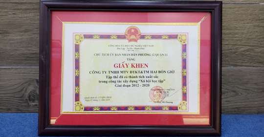 Trung Tâm Dạy Nghề Nhận Bằng Khen Về Thành Tích Xuất Sắc Trong Công Tác Xây Dựng 'Xã Hội Học Tập'