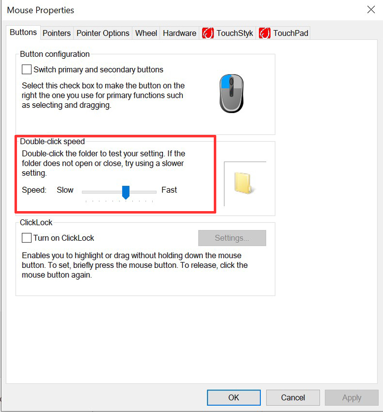 chỉnh tốc độ chuột trên win 10 