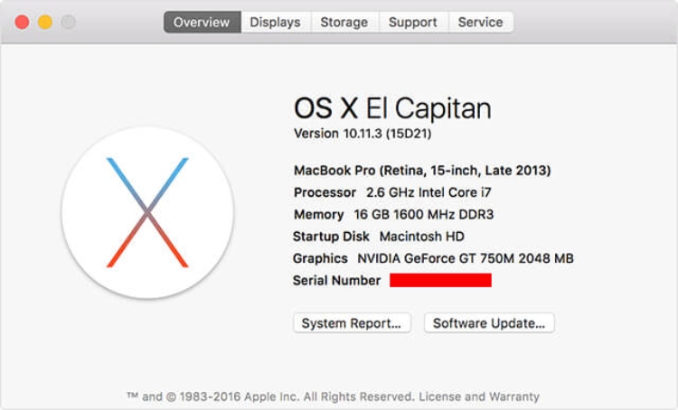 xem cau hinh macbook
